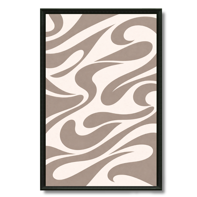 Tableau Art déco – Ondes Taupe