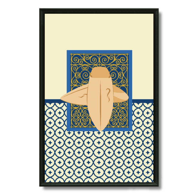 Tableau Marocain - Illustration Belgha - Kolors France