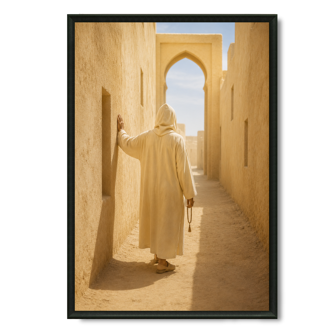 Tableau marocain – le sage du village – XS : 30x20cm, Tableau en toile, Pas de cadre