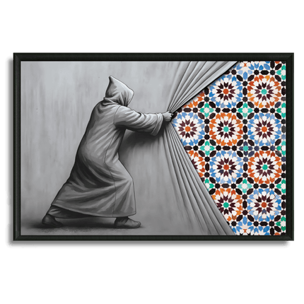 Tableau Marocain - Djellaba & Zellige multicolore - Kolors France