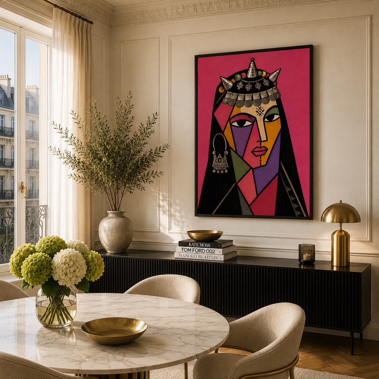 Marokkanisches Bild – Geometrische Frau
