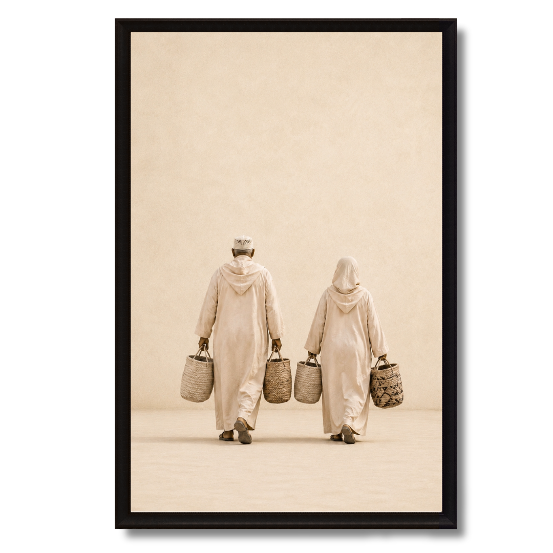 Tableau marocain – La routine – XS : 30x20cm, Tableau en toile, Pas de cadre