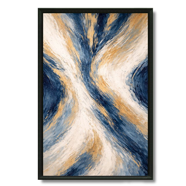 Tableau Abstrait – Horizon Gold
