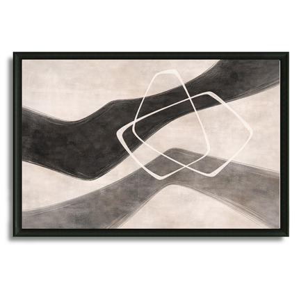 Tableau Abstrait – Croisement Gris