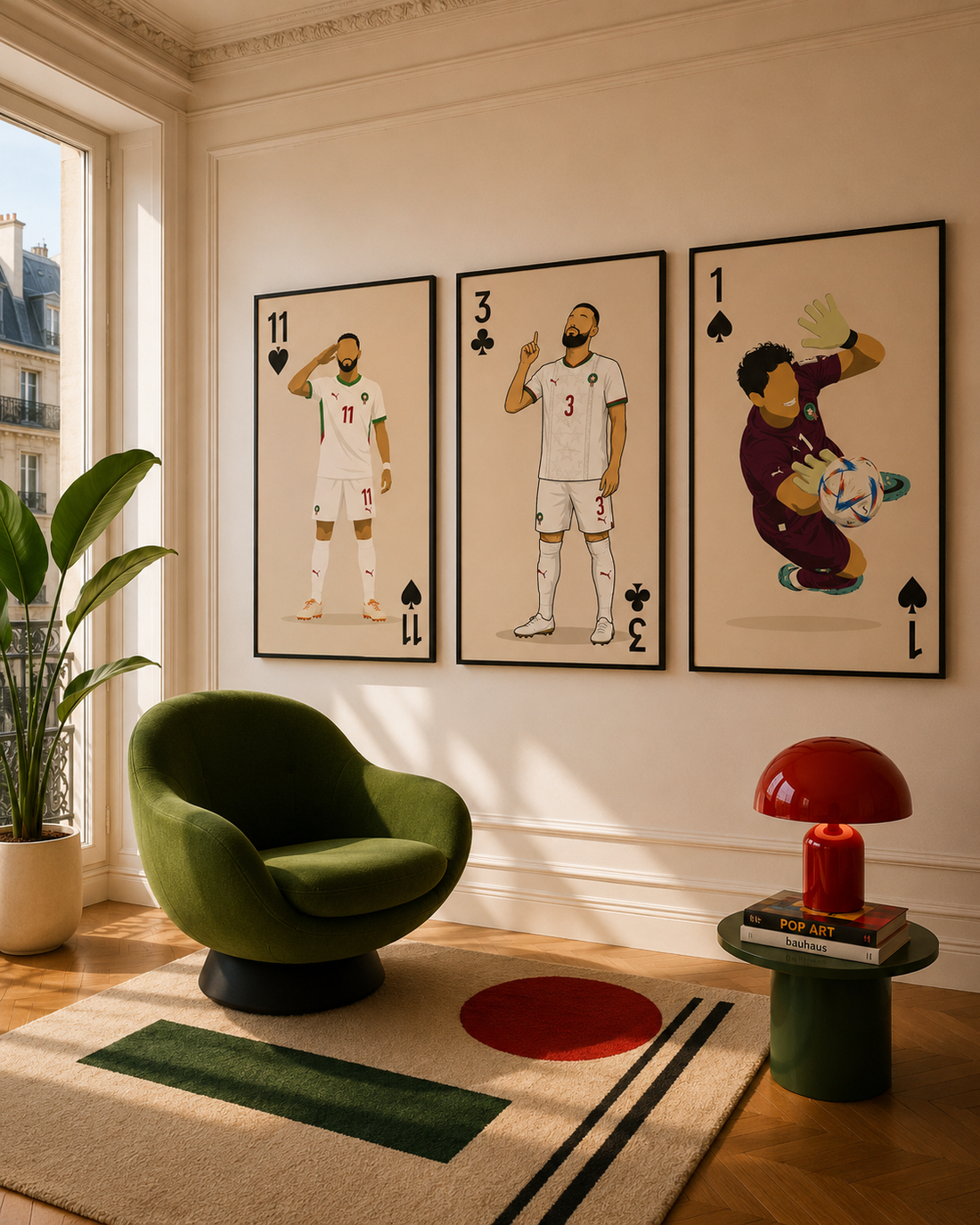 Triptyque CDM Maroc célébration 2 football 2026