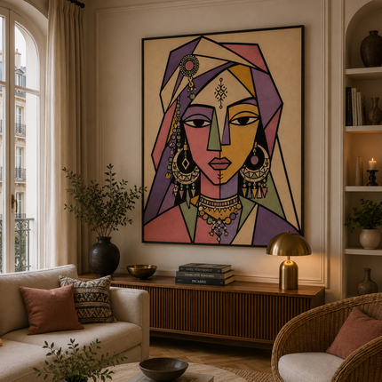 Tableau marocain – Masque Femme Berbère