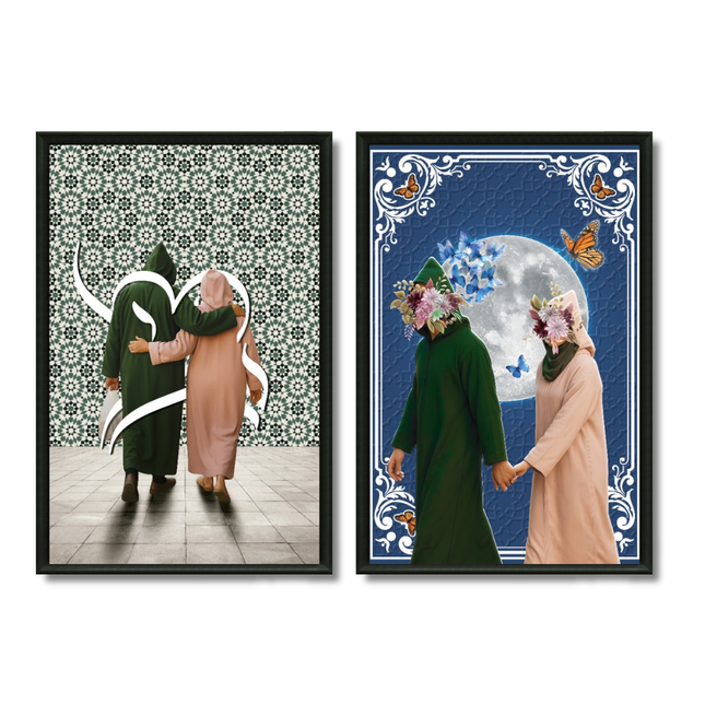 Duo Tableaux Amour Marocain