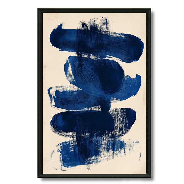 Tableau Abstrait – Impact Bleu
