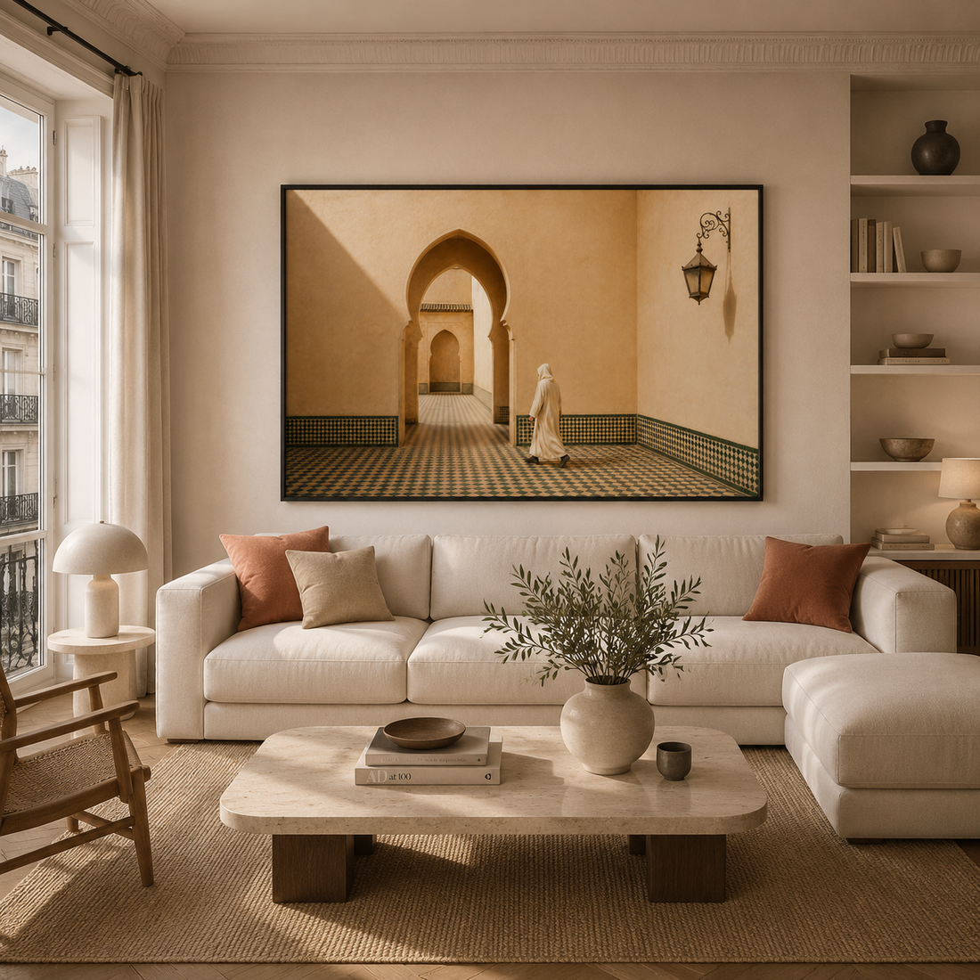 Tableau marocain – le Riad perdu – XS : 30x20cm, Tableau en toile, Pas de cadre