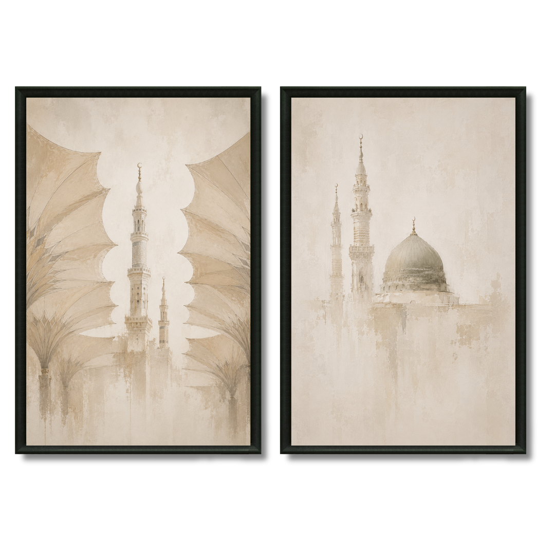 Duo Tableaux - Qods & Medina – 2xXS : 30x20cm, Tableau en toile, Pas de cadre