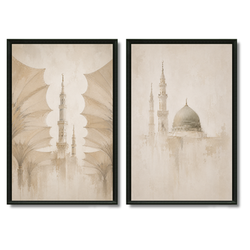 Duo Tableaux - Qods & Medina – 2xXS : 30x20cm, Tableau en toile, Pas de cadre