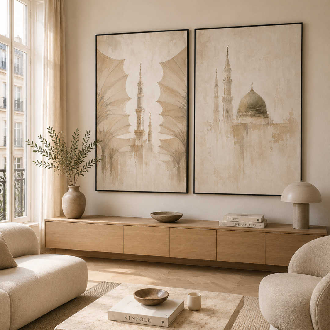 Duo Tableaux - Qods & Medina – 2xXS : 30x20cm, Tableau en toile, Pas de cadre