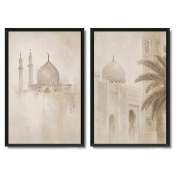 Duo Tableaux - Mosques – 2xXS : 30x20cm, Tableau en toile, Pas de cadre
