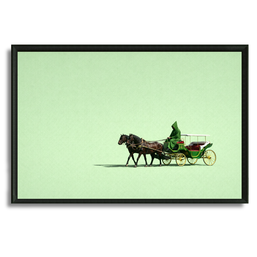Tableau le Koutchi vert nomade marocain scène culturelle