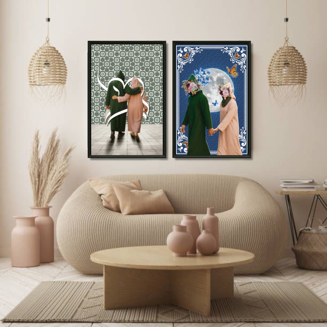 Duo Tableaux Amour Marocain