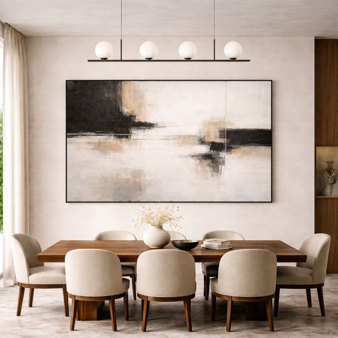 Tableau équilibre abstrait détail