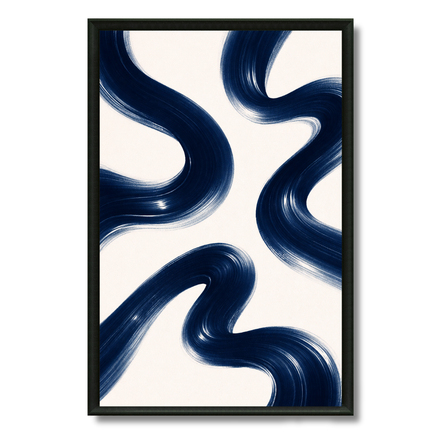 Tableau Abstrait – Profondeur Bleu