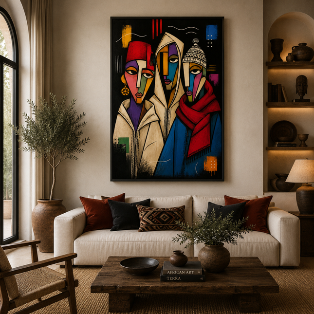 Tableau marocain – Masques trio