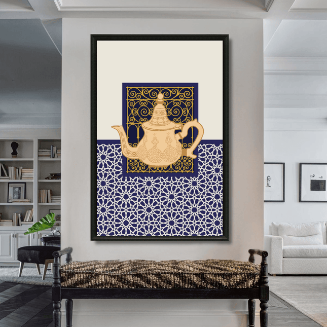 Tableau Marocain - Illustration Théière marocaine - Kolors France