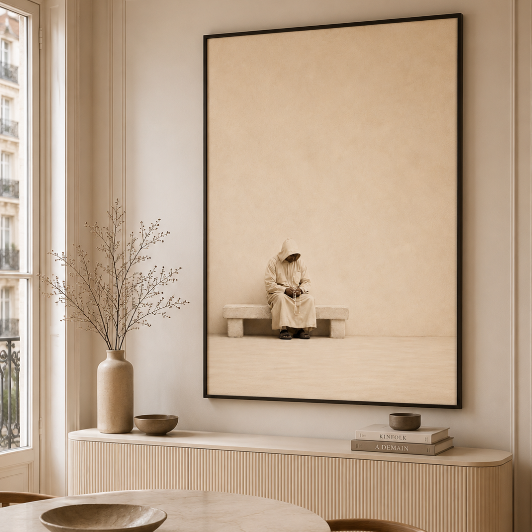 Tableau marocain – Haj zen – XS : 30x20cm, Tableau en toile, Cadre Américain Noir