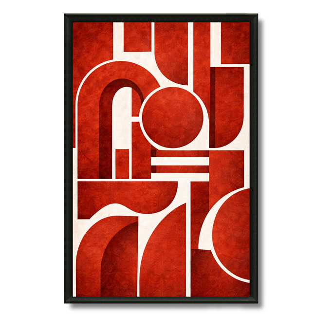 Tableau Art déco – Rouge Structure
