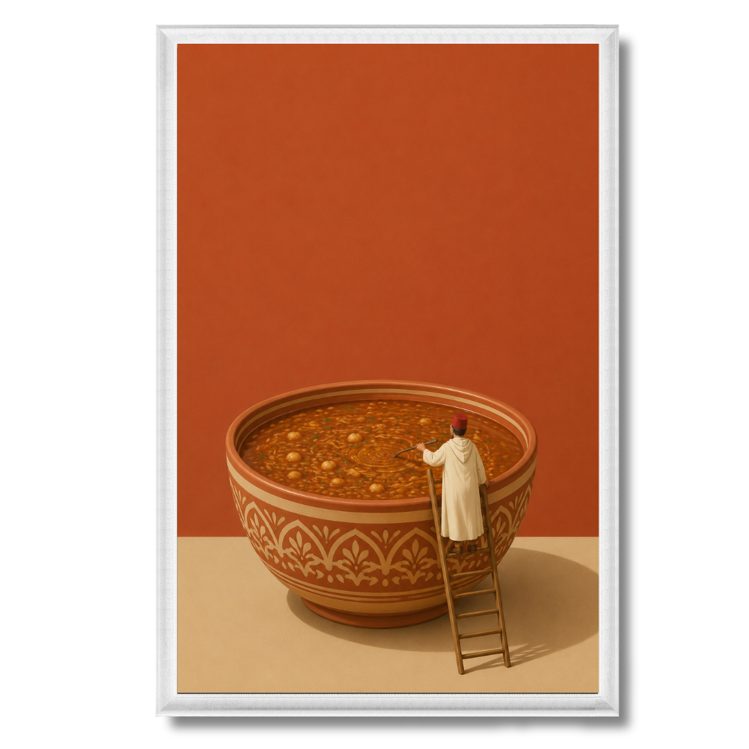 Tableau marocain – Harira vie – XS : 30x20cm, Tableau en toile, Pas de cadre