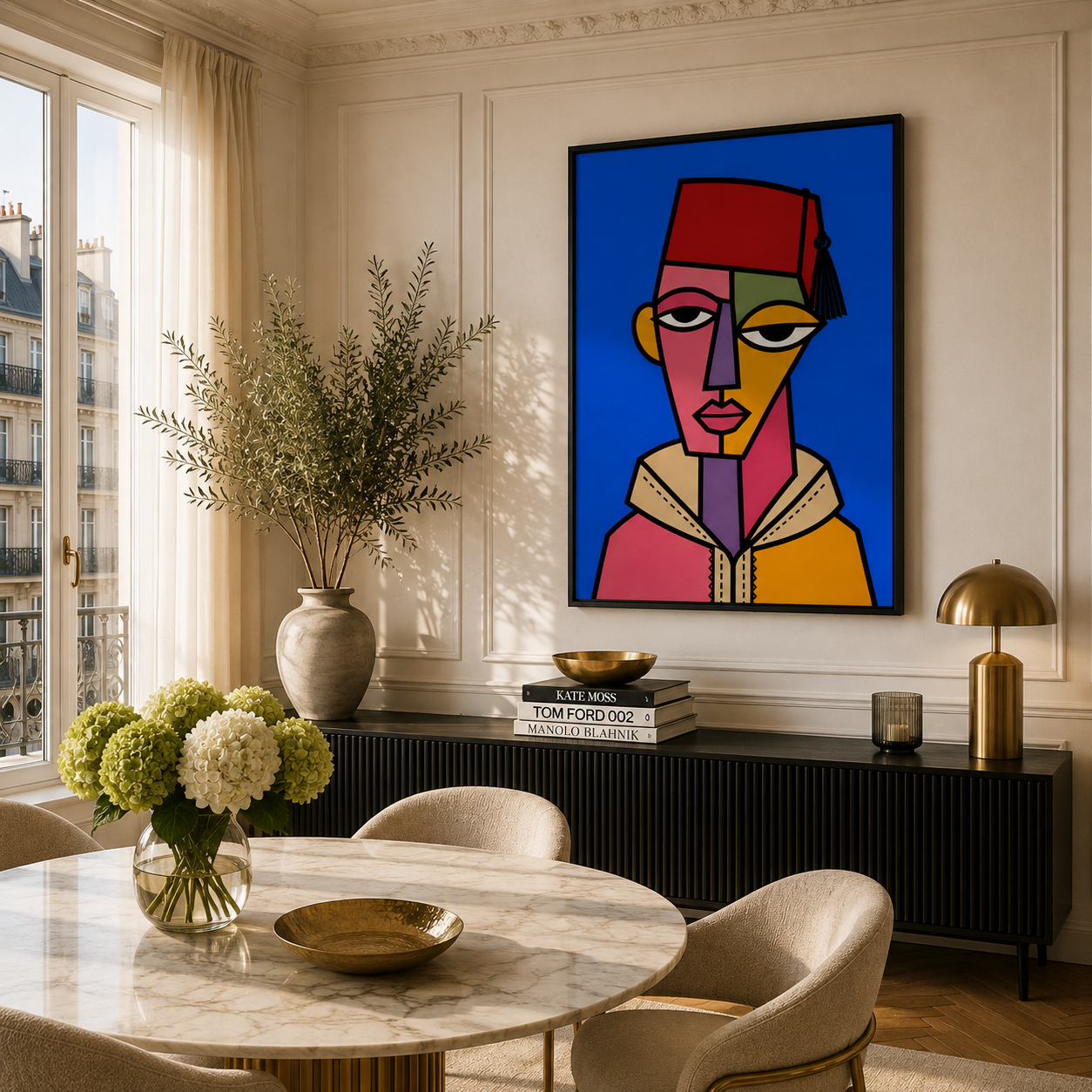 Marokkanisches Bild – Geometrische Frau
