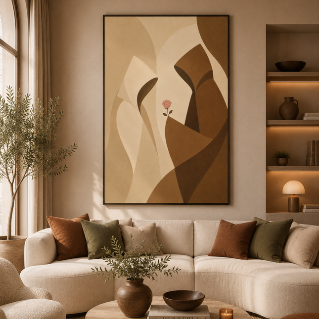 Tableau marocain – La fleur d’amour abstrait