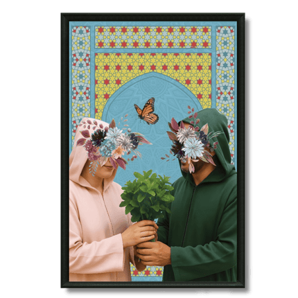 Tableau marocain – Bouquet de Menthe Bleue version - Kolors France