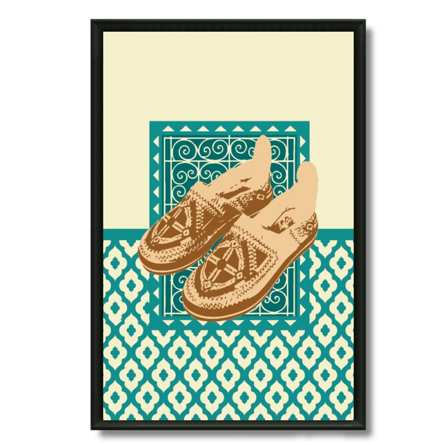 Tableau Marocain - Illustration Babouches Berbères - Kolors France