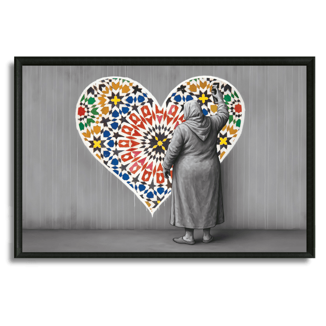 Tableau Marocain - Lhajja et le Cœur de Zellige - Kolors France