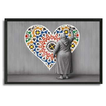 Tableau Lhajja coeur zellige femme marocaine tradition