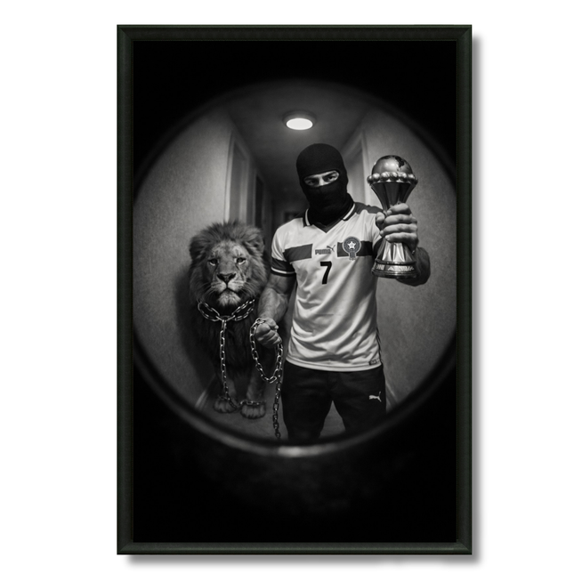 Tableau CAN Maroc – Le lion.