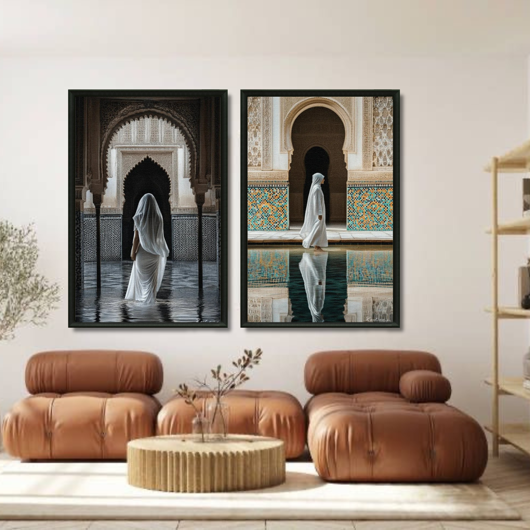 Duo tableaux riad marocain détail