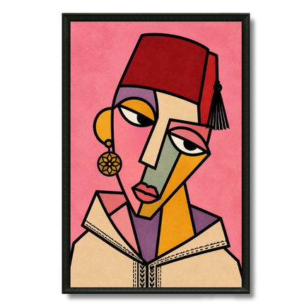 Tableau marocain – Masque rose