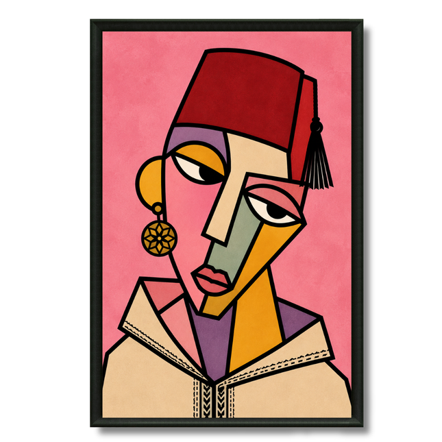 Tableau marocain – Masque rose