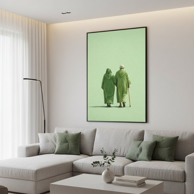 Tableau marocain – L’amour Marocain Vert