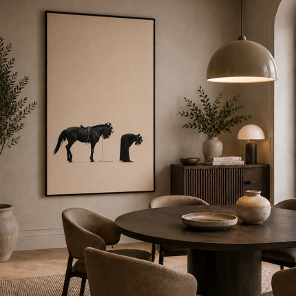Tableau Islamique – Cheval Prosternation