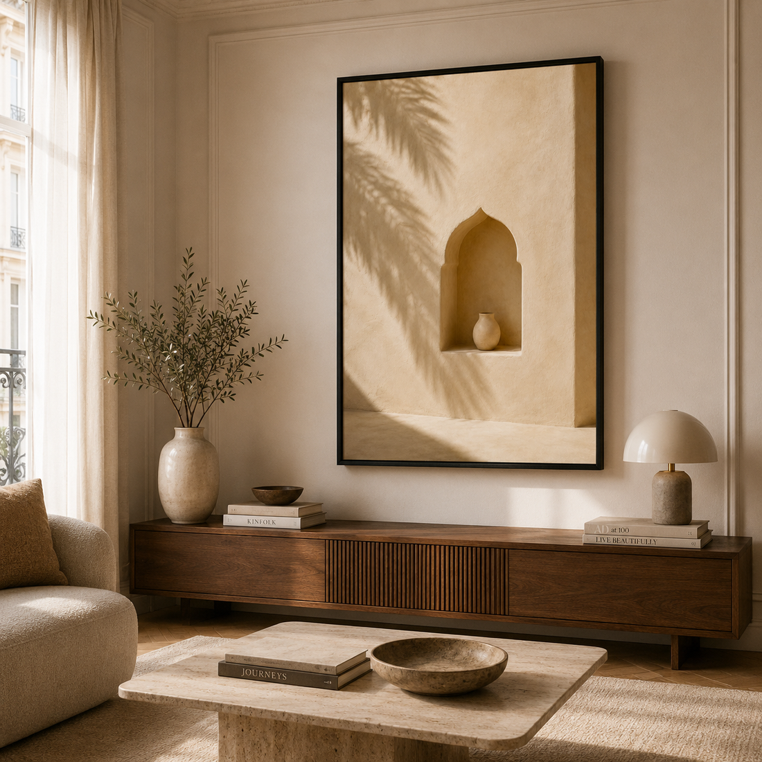 Tableau marocain – Le detail du riad – XS : 30x20cm, Tableau en toile, Pas de cadre