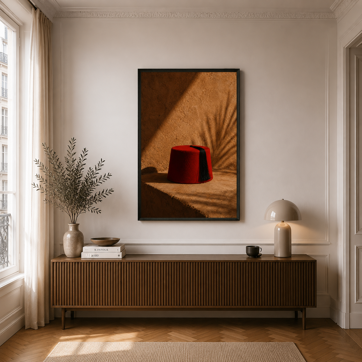 Tableau marocain – Aura marocaine – XS : 30x20cm, Tableau en toile, Cadre Américain Noir