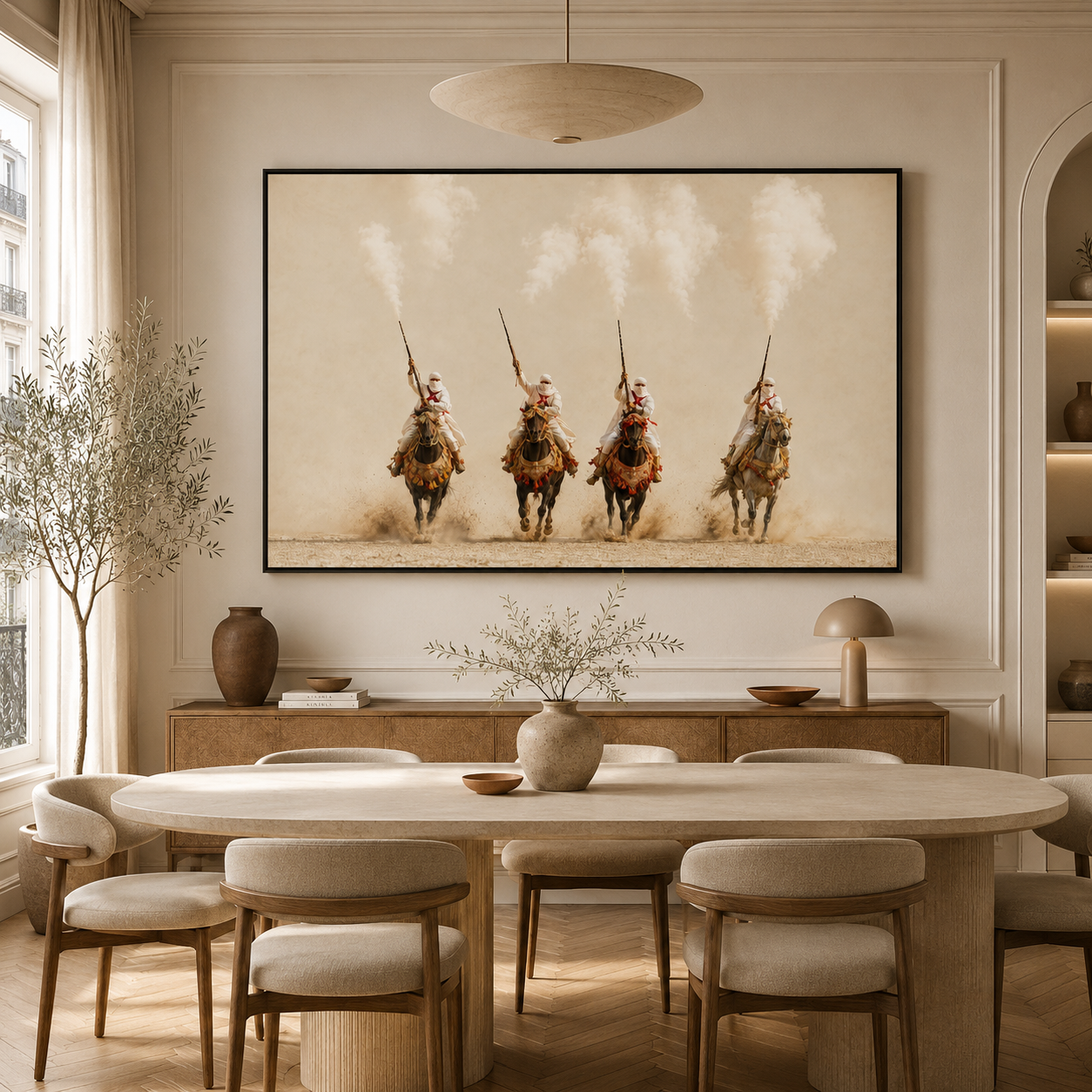 Tableau marocain – TBOURIDA vibe – XS : 30x20cm, Tableau en toile, Cadre Américain Noir