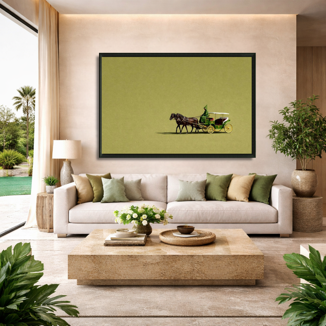 Tableau marocain – Le Koutchi Vert olive