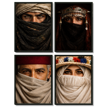 Quadriptyque portraits culture du Maroc 3 galerie pack