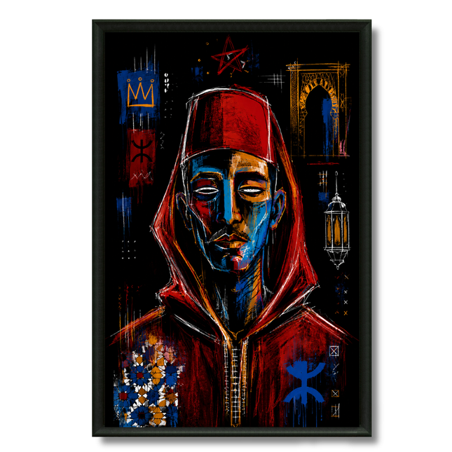 Tableau marocain – Pop Art Marocain tarbouch