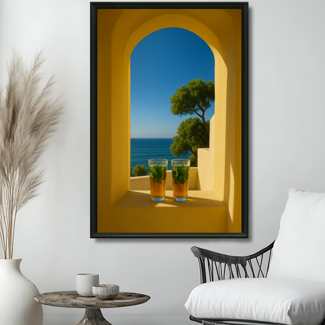 Tableau assise thé marocaine détail