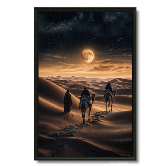 Tableau marocain – Marche dans le Désert