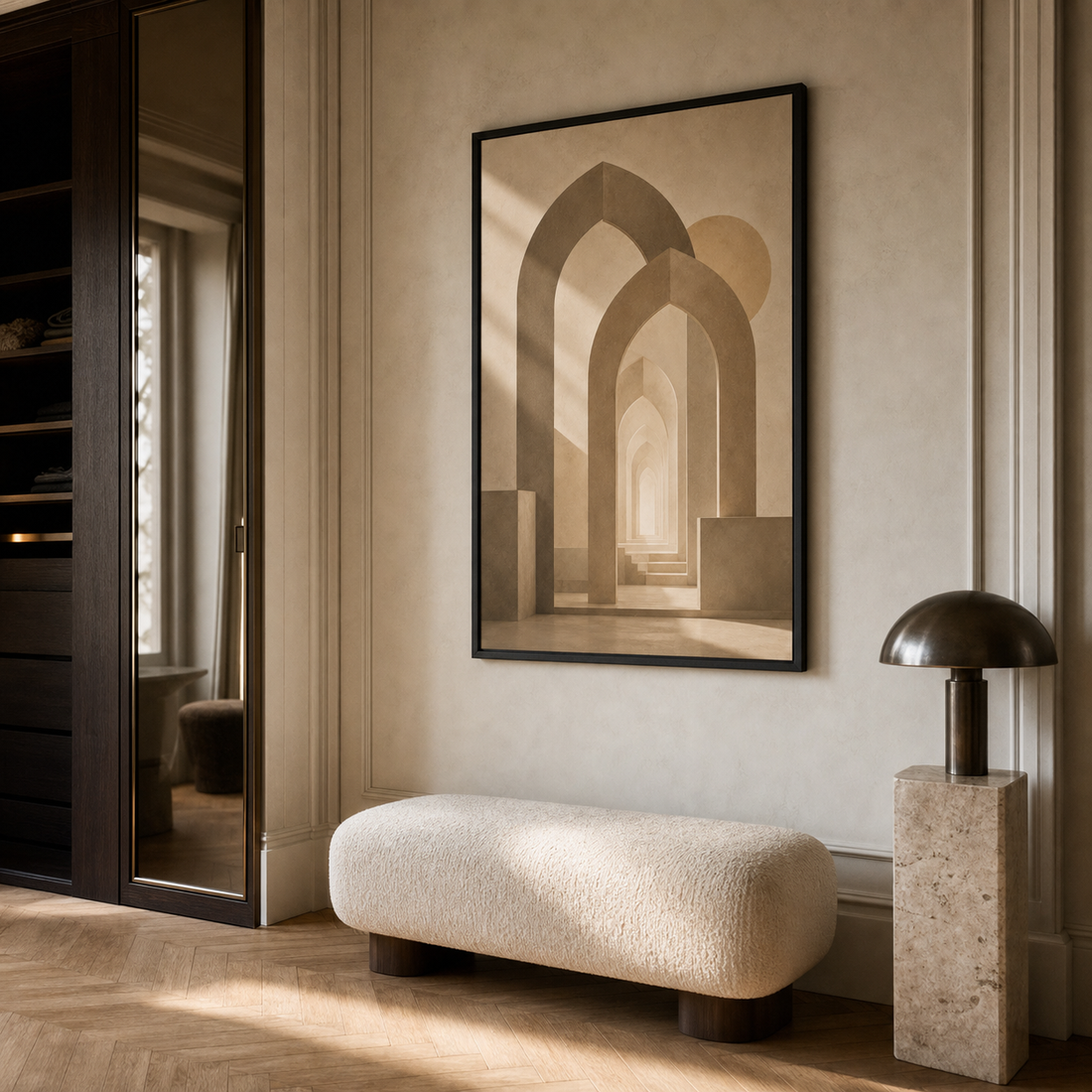 Tableau Islamique – La porte du bonheur – XS : 30x20cm, Tableau en toile, Pas de cadre