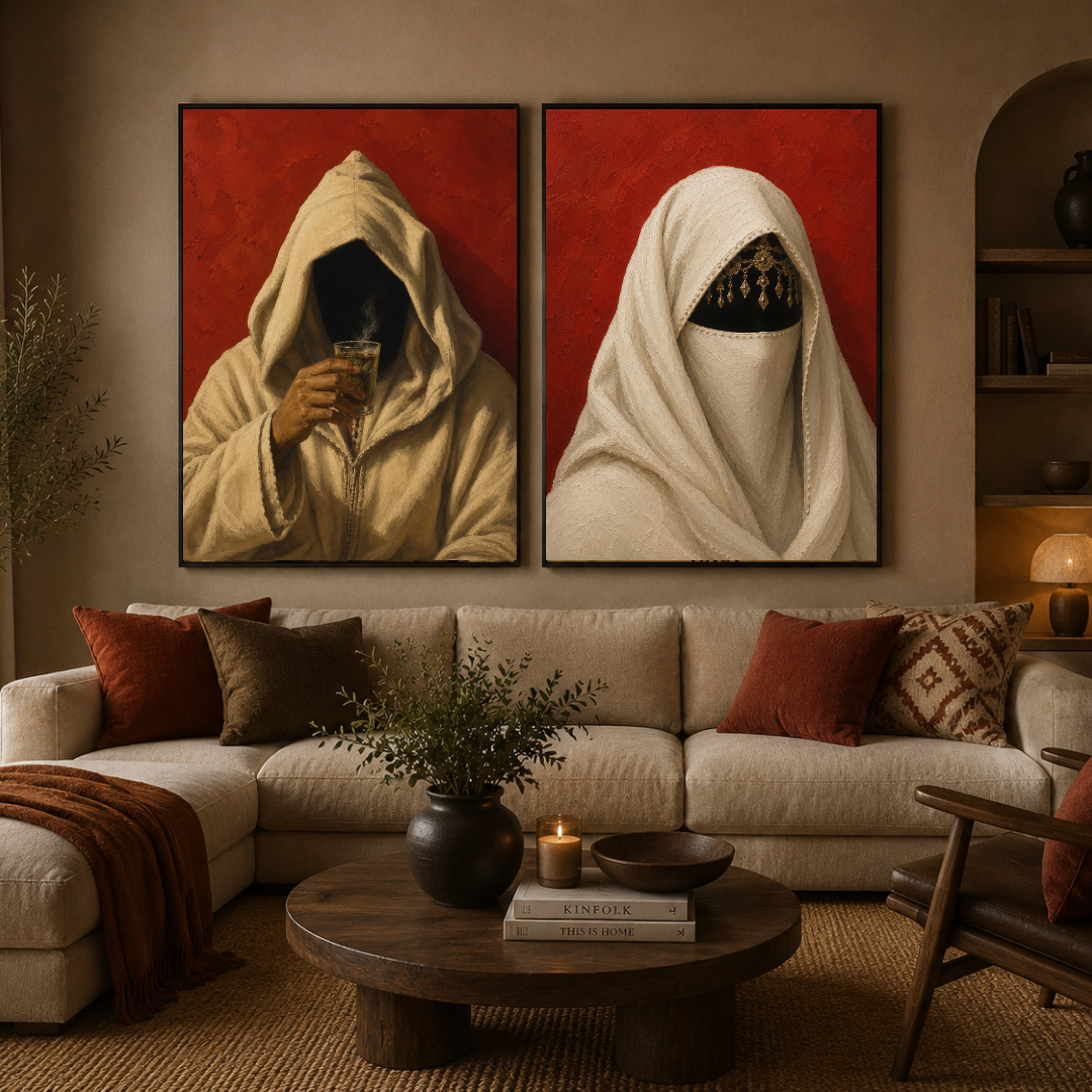 Duo Tableaux - Terracotta – 2xXS : 30x20cm, Tableau en toile, Pas de cadre