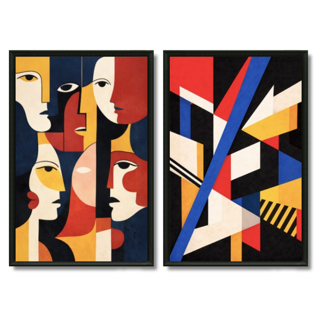Duo Tableaux - Couleurs géometriques