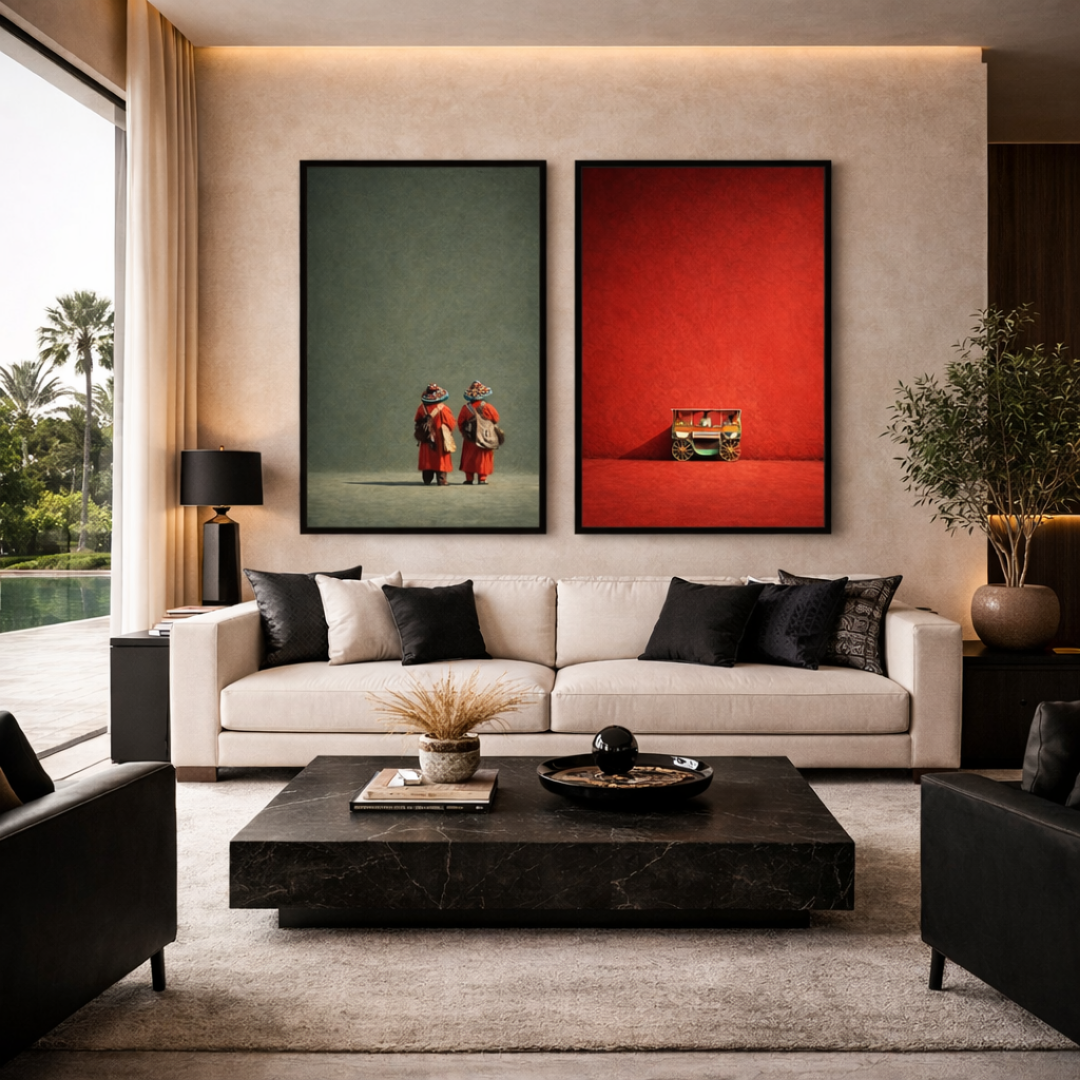 Duo tableaux le Maroc en couleurs vibrant pack